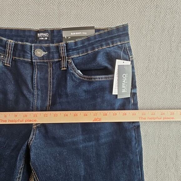 Buffalo By David Bitton Men's Size W34 L32 Slim Boot King Stretch Fit Jeans NWT - Picture 4 of 15